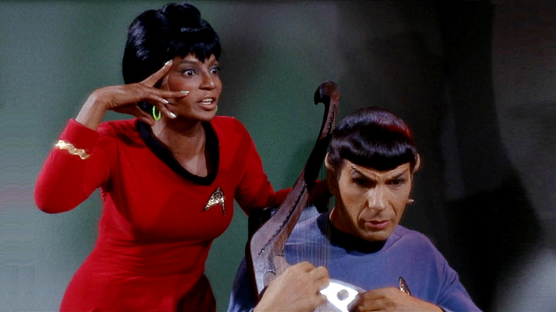 Oh, on the star ship Enterprise, there’s someone who’s in Satan’s guise, Whose devil’s ears and devil’s eyes could rip your heart from you!